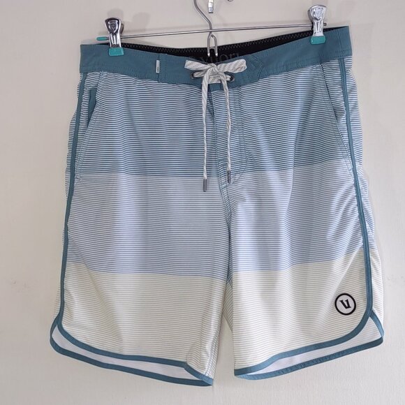 Vuori Men's Cruise Boardshorts Sagebrush Wave Stripe  Men's Size 30 - Picture 6 of 12